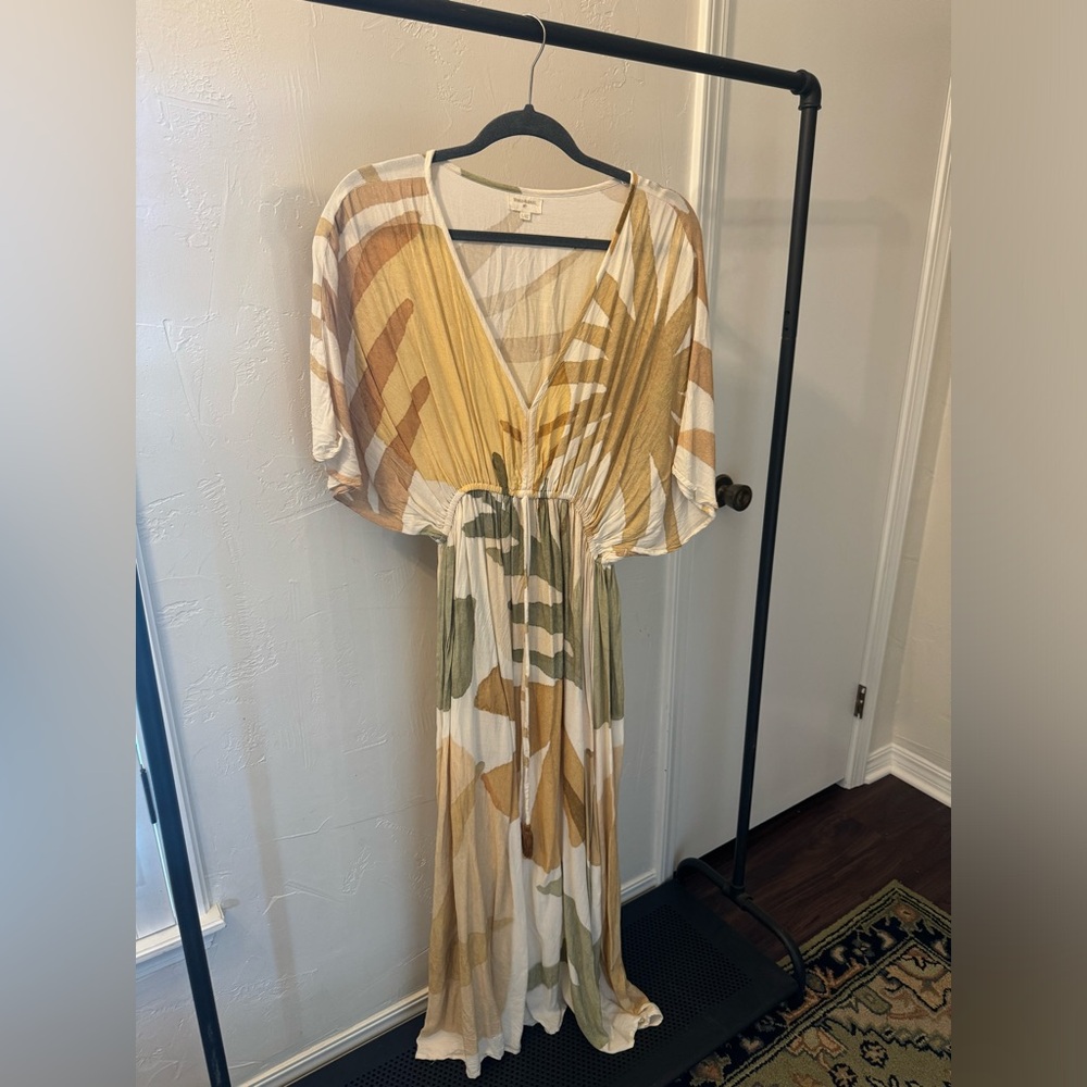 Cost Plus World Market Earthy Tones Maxi Dress
